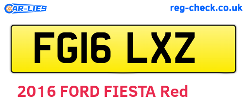 FG16LXZ are the vehicle registration plates.