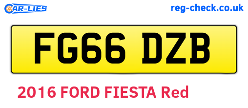 FG66DZB are the vehicle registration plates.