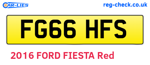 FG66HFS are the vehicle registration plates.
