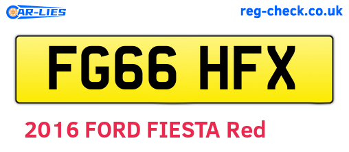 FG66HFX are the vehicle registration plates.