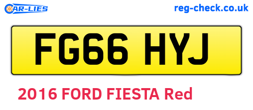 FG66HYJ are the vehicle registration plates.
