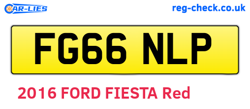 FG66NLP are the vehicle registration plates.