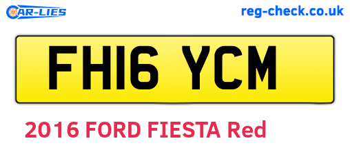 FH16YCM are the vehicle registration plates.