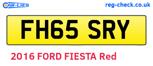 FH65SRY are the vehicle registration plates.