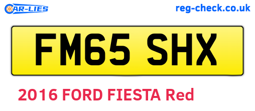 FM65SHX are the vehicle registration plates.