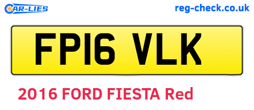 FP16VLK are the vehicle registration plates.
