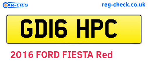 GD16HPC are the vehicle registration plates.