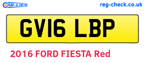 GV16LBP are the vehicle registration plates.