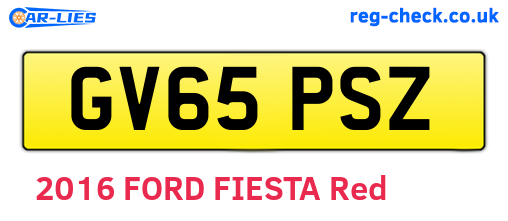 GV65PSZ are the vehicle registration plates.