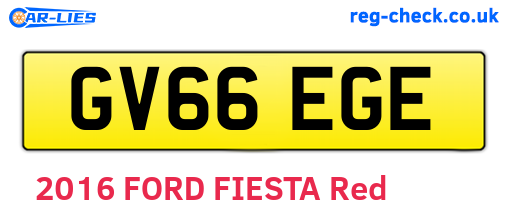 GV66EGE are the vehicle registration plates.