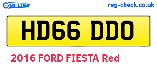 HD66DDO are the vehicle registration plates.