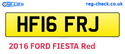 HF16FRJ are the vehicle registration plates.