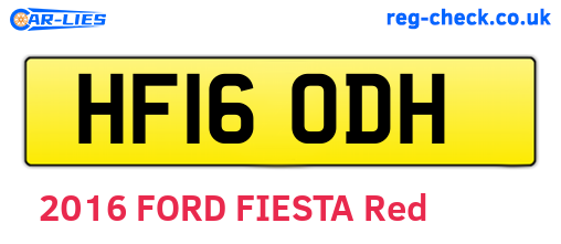 HF16ODH are the vehicle registration plates.