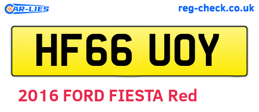 HF66UOY are the vehicle registration plates.