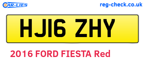 HJ16ZHY are the vehicle registration plates.
