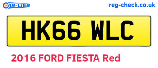 HK66WLC are the vehicle registration plates.