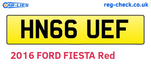 HN66UEF are the vehicle registration plates.
