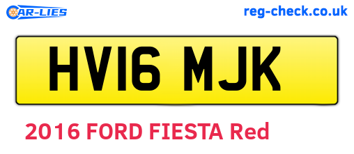 HV16MJK are the vehicle registration plates.