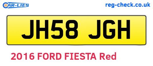 JH58JGH are the vehicle registration plates.