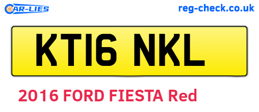 KT16NKL are the vehicle registration plates.