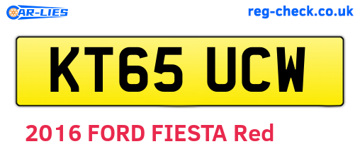 KT65UCW are the vehicle registration plates.