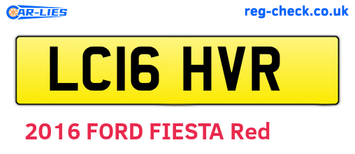 LC16HVR are the vehicle registration plates.