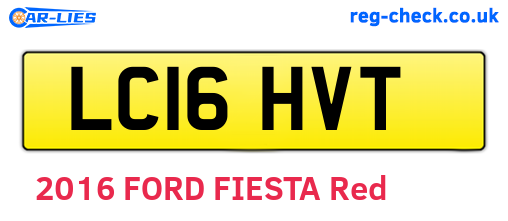 LC16HVT are the vehicle registration plates.
