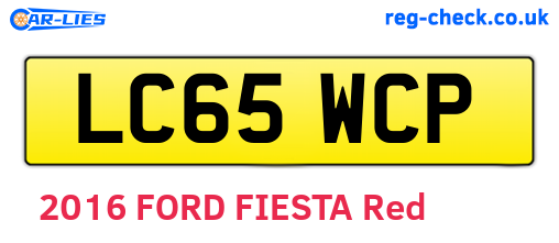 LC65WCP are the vehicle registration plates.