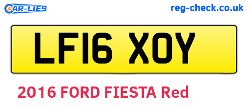 LF16XOY are the vehicle registration plates.