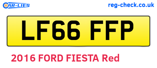LF66FFP are the vehicle registration plates.