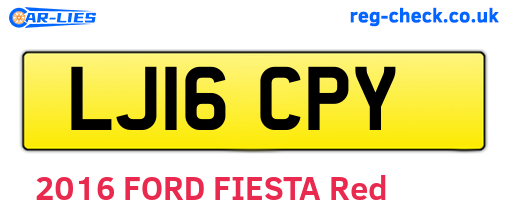 LJ16CPY are the vehicle registration plates.