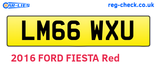 LM66WXU are the vehicle registration plates.