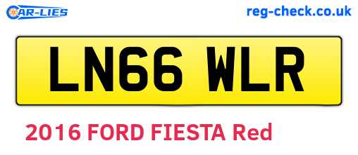 LN66WLR are the vehicle registration plates.