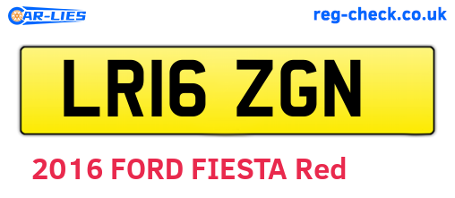 LR16ZGN are the vehicle registration plates.