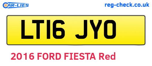 LT16JYO are the vehicle registration plates.
