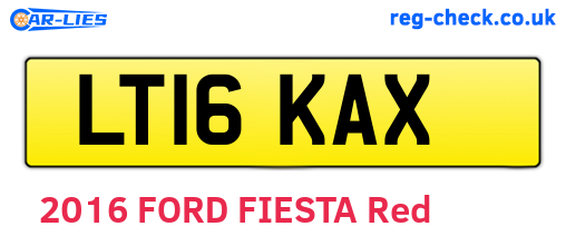 LT16KAX are the vehicle registration plates.