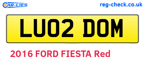 LU02DOM are the vehicle registration plates.