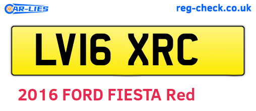 LV16XRC are the vehicle registration plates.
