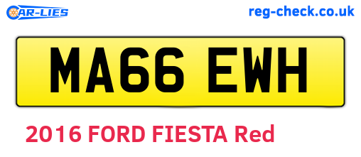 MA66EWH are the vehicle registration plates.
