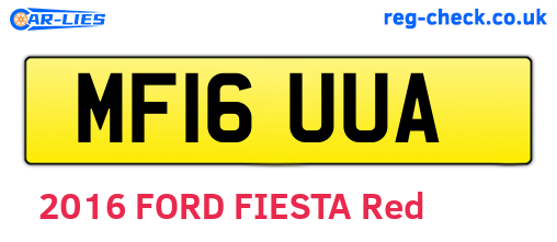 MF16UUA are the vehicle registration plates.