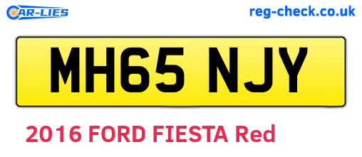 MH65NJY are the vehicle registration plates.