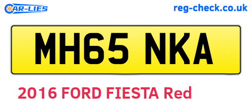MH65NKA are the vehicle registration plates.