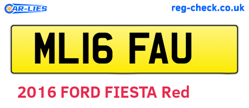 ML16FAU are the vehicle registration plates.