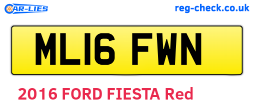 ML16FWN are the vehicle registration plates.