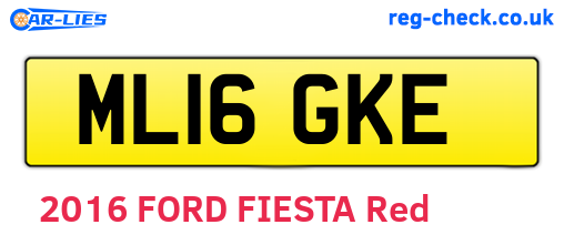 ML16GKE are the vehicle registration plates.