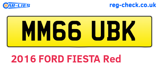 MM66UBK are the vehicle registration plates.