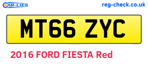 MT66ZYC are the vehicle registration plates.