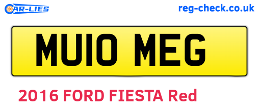 MU10MEG are the vehicle registration plates.