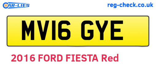 MV16GYE are the vehicle registration plates.