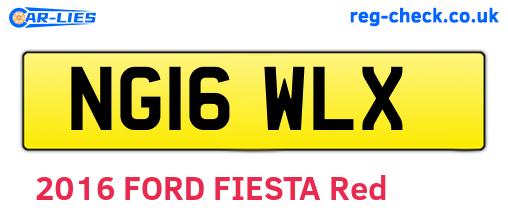 NG16WLX are the vehicle registration plates.